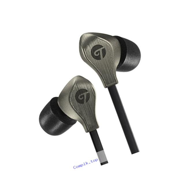 Titus Audio Symphony Line Conductor Ultimate Earbuds with Inline Microphone and Noise Isolation, Titanium