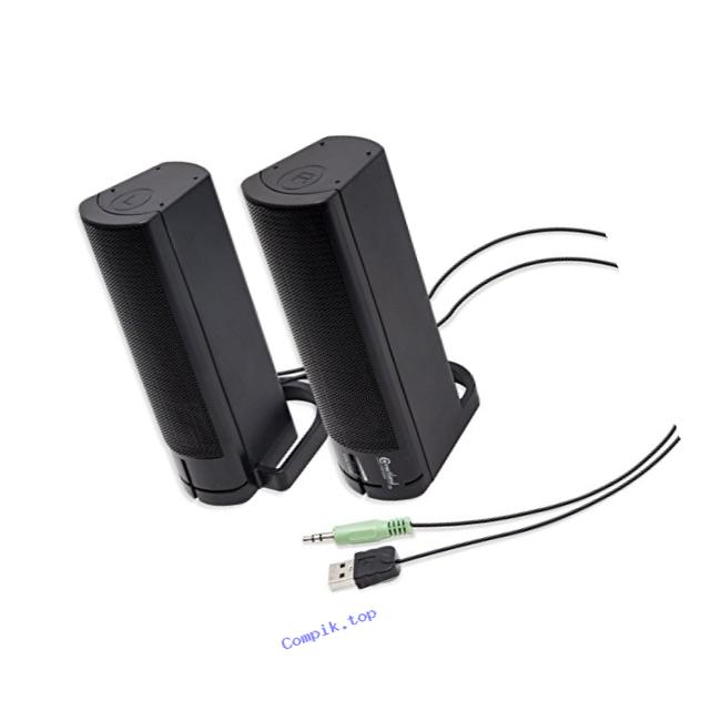 Connectland USB Powered Desktop Monitor Stereo Speaker Sound Bar - CL-SPK20037