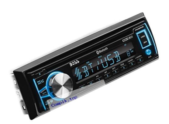 BOSS Audio 750BRGB Single Din, Bluetooth, CD/MP3/USB/SD AM/FM Car/Boat/ATV Stereo, Detachable Front Panel, Wireless Remote, Multi Color Illumination
