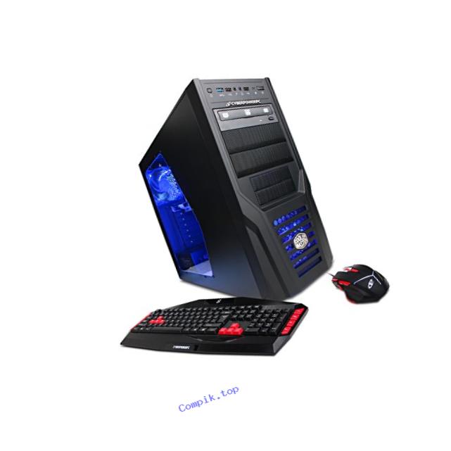 CyberpowerPC Gamer Ultra GUA880 Gaming Desktop - AMD FX-4300 Quad Core 3.8GHz, 8GB DDR3 RAM, 1TB HDD, 24X DVD, NVIDIA GT 720 1GB, Windows 10