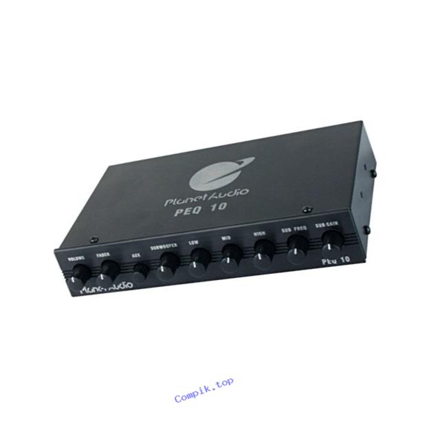 Planet Audio PEQ10 4 Band Graphic Equalizer Subwoofer Output with Adjustable Crossover